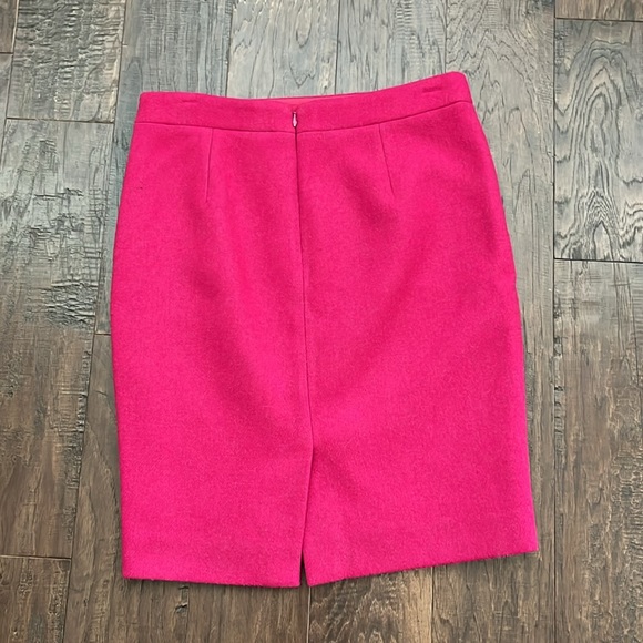 J Crew Factory hot pink wool pencil skirt - Picture 2 of 4